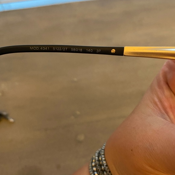 Versace - polarized gold mirrored sunglasses
